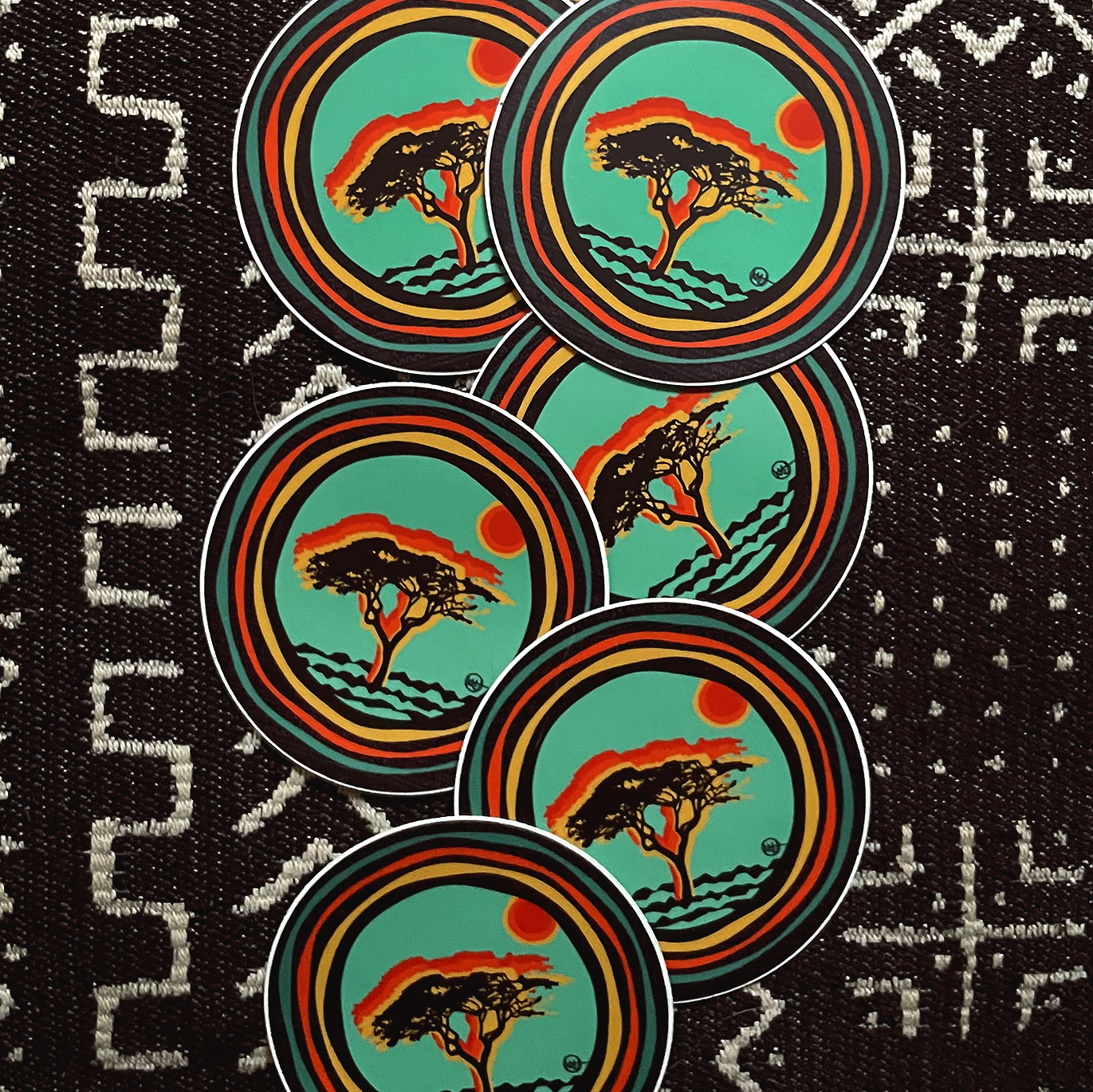 Acacia Riddim Vibes Sticker - Round