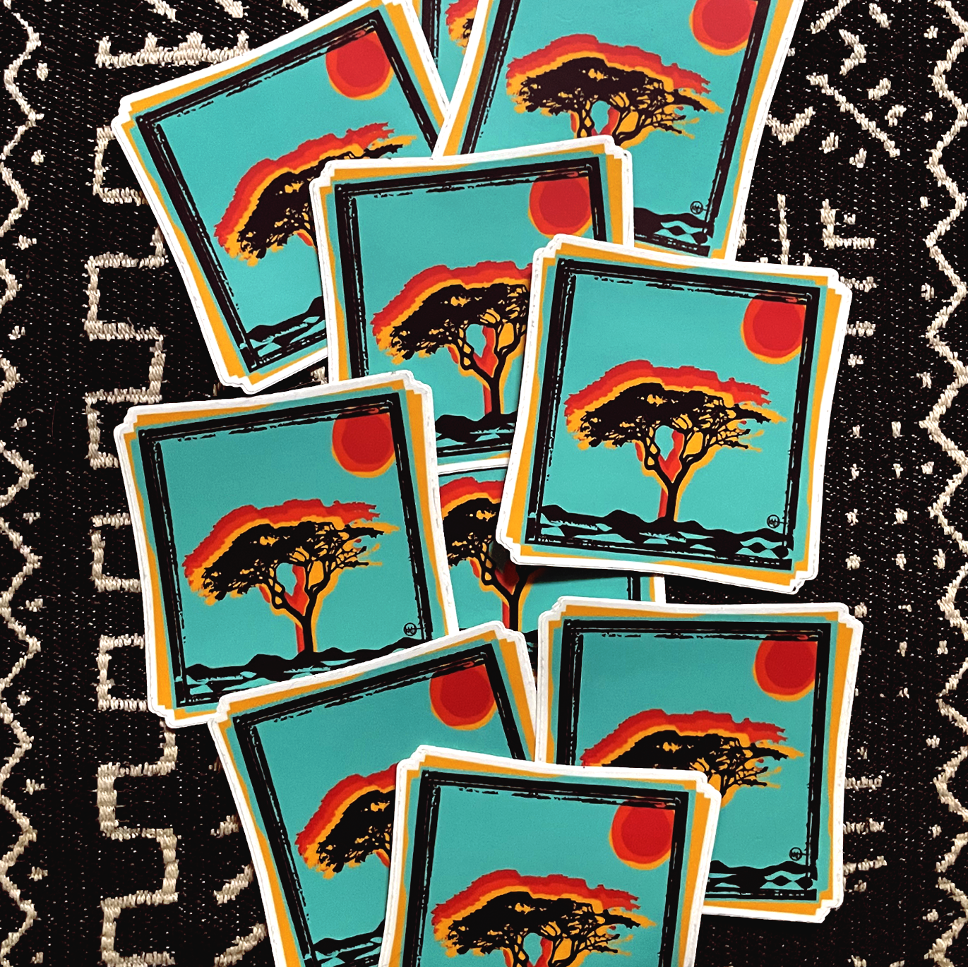 Acacia Riddim Vibes Sticker - Square