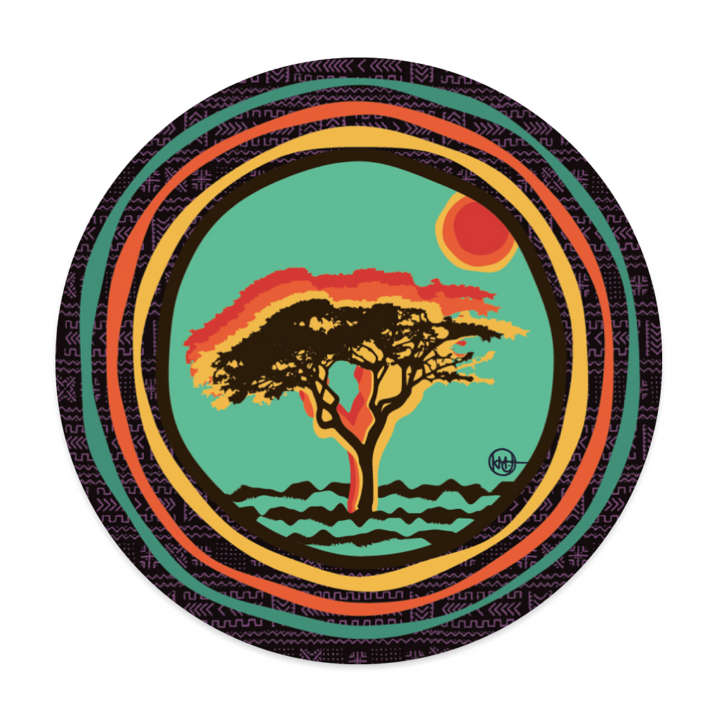Acacia Riddim Vibes Sticker - Round