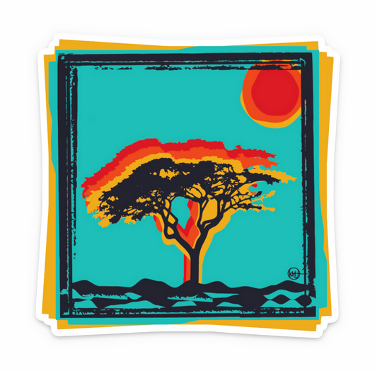 Acacia Riddim Vibes Sticker - Square